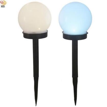 月陽超值2入球形太陽能自動光控LED庭園燈草坪燈插地燈(RB32102) 