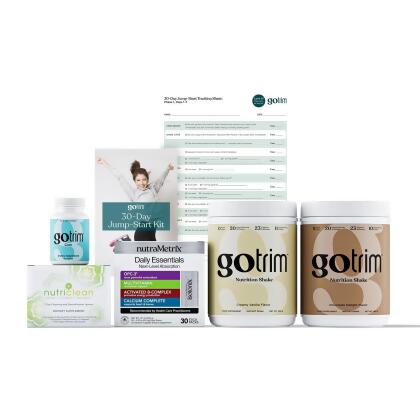 nutraMetrix 30-Day Jump-Start Kit - Includes NutriClean 7-Day Cleansing System; GoTrim Core; Isotonix Daily Essentials Packets; 2 Nutrition Shakes – 1 Vanilla & 1 Chocolate; Jump-Start Booklet; Tracking Sheet