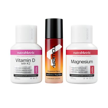 nutraMetrix&reg; Rise & Rest System - Total Trio - (nutraMetrix Isotonix<sup>®</sup> Vitamin D with K2 + nutraMetrix Isotonix<sup>®</sup> Magnesium + Tower+™ Magnesium Spray)