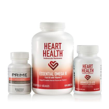 Heart Health™ Bundle - Contains: (1) Heart Health Essential Omega III Fish Oil; (1) Heart Health Advanced Co-Q10; (1) Prime Astaxanthin Antioxidant & Ocular Support Formula