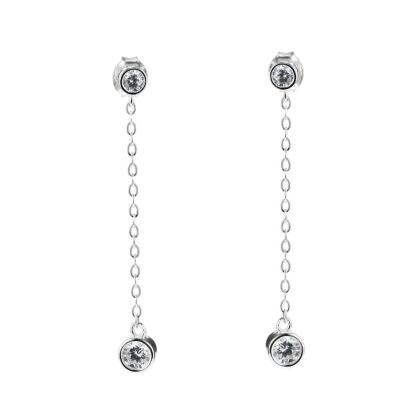 IRIS – Double Stone Drop Earrings