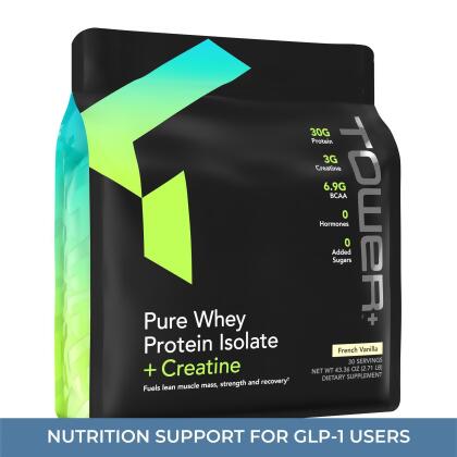 Tower+&trade; Pure Whey Protein Isolate + Creatine
