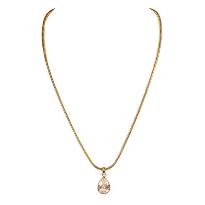 GEORGINA – Bezel Set Pear Necklace