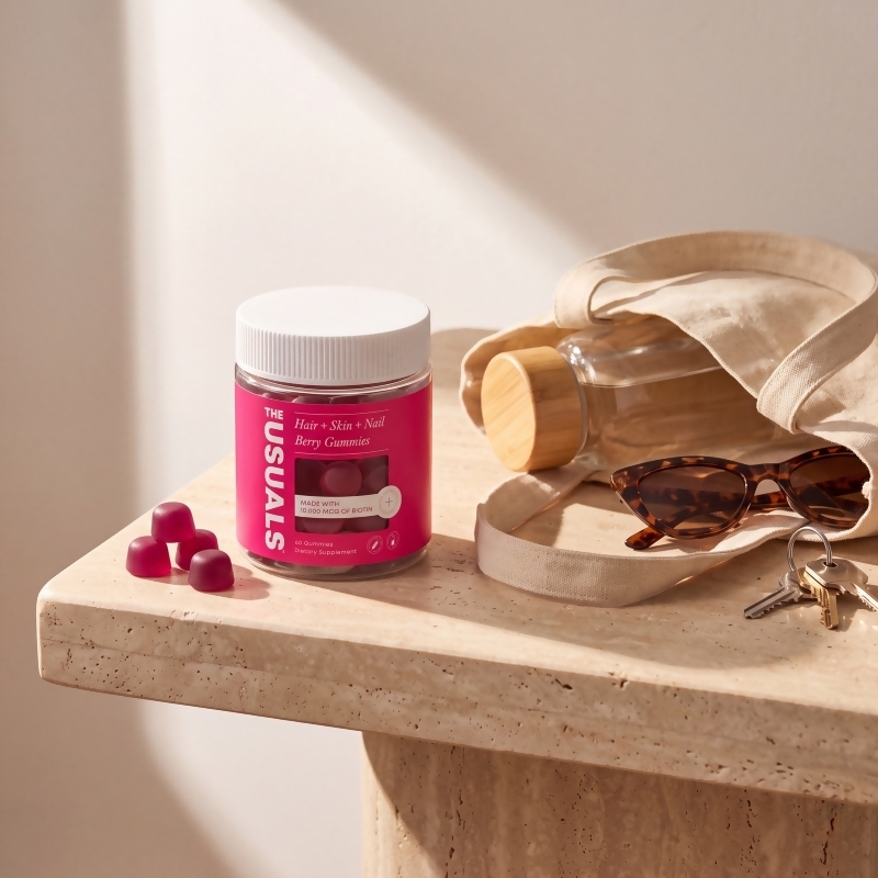 The Usuals&trade; Hair + Skin + Nail Berry Gummies