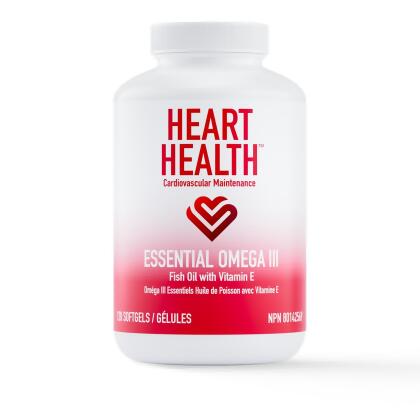Heart Health&trade; Essential Omega III Fish Oil with Vitamin E