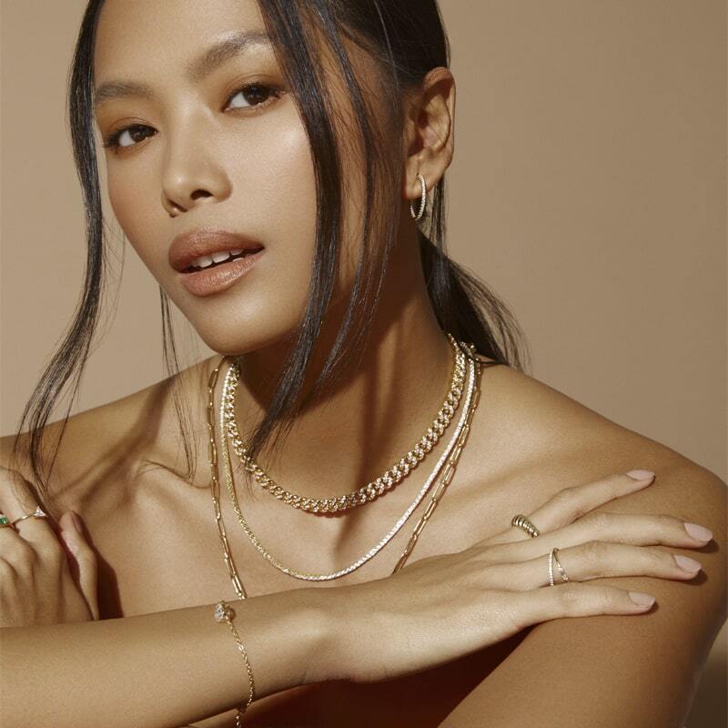 SELENA - 密鑲古巴鍊式項鍊