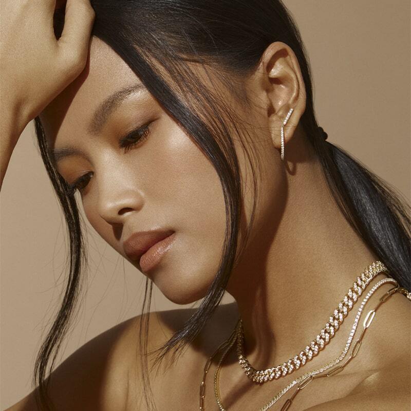 SELENA - 密鑲古巴鍊式項鍊