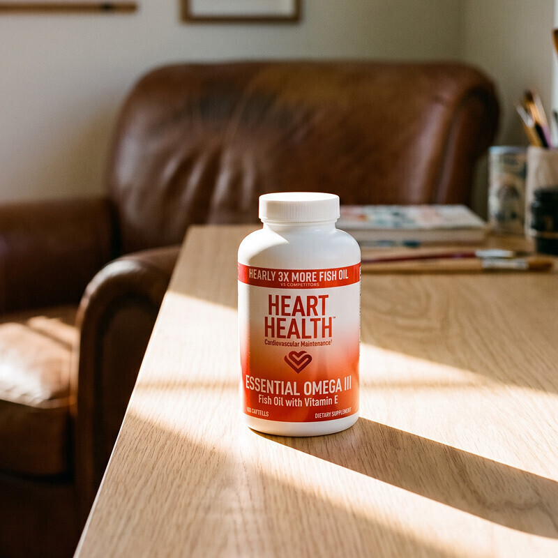 Heart Health易善魚油維生素E膠囊食品