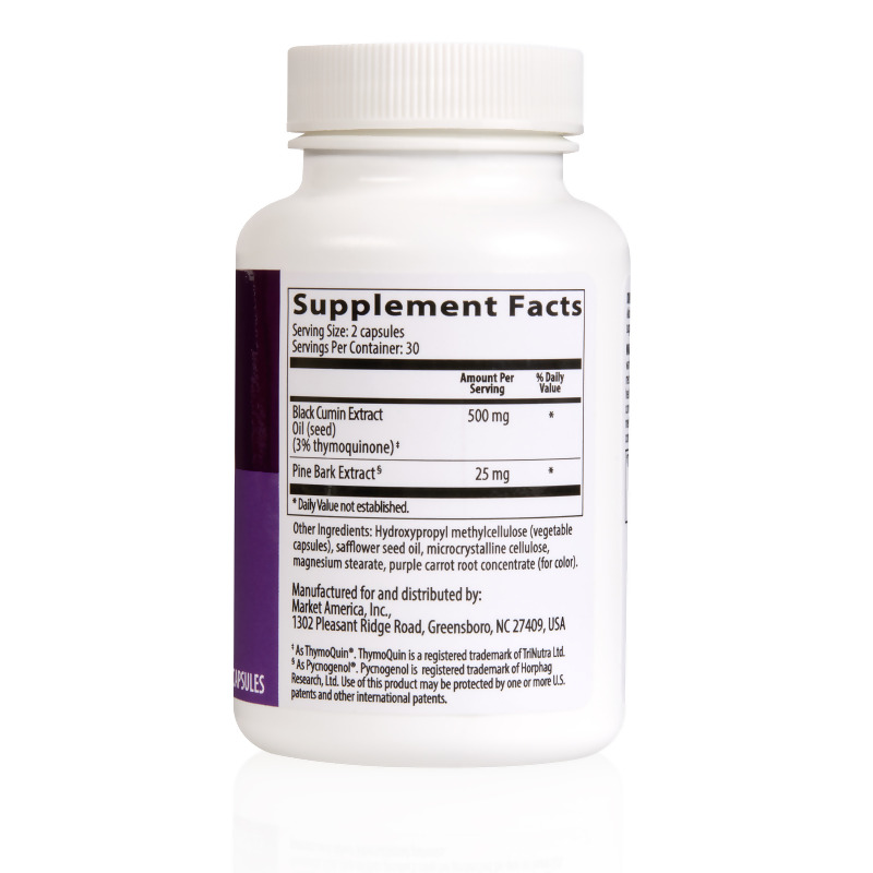 Thymenol&trade;黑種草籽油松樹皮萃取物複方膠囊食品