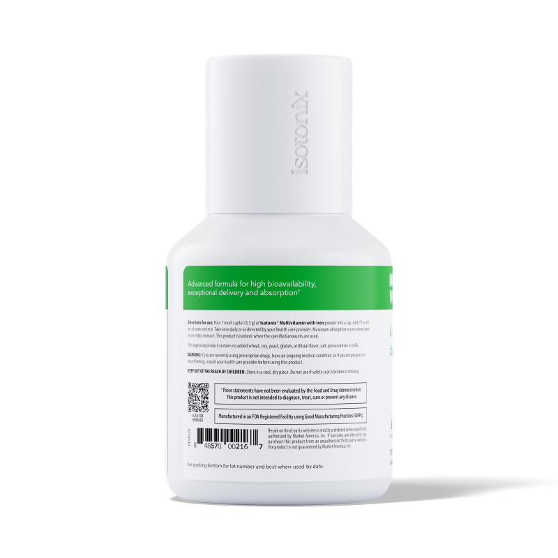 Isotonix&reg;綜合維生素粉末（含鐵配方）