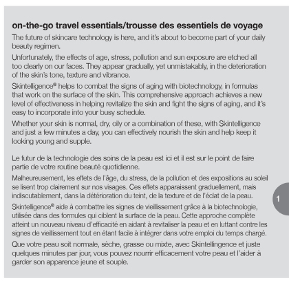 Skintelligence Travel Kit Product Label. See Product Label Details section further below.