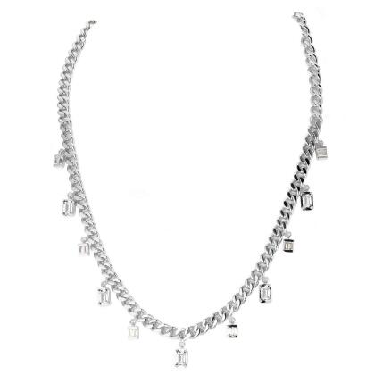 SERENA - Baguette Drop Link Necklace (SPECIAL)