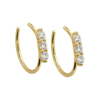 ZARA - 3 Stone Ear Cuff