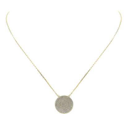 KAMILA - Pave Coin Pendant