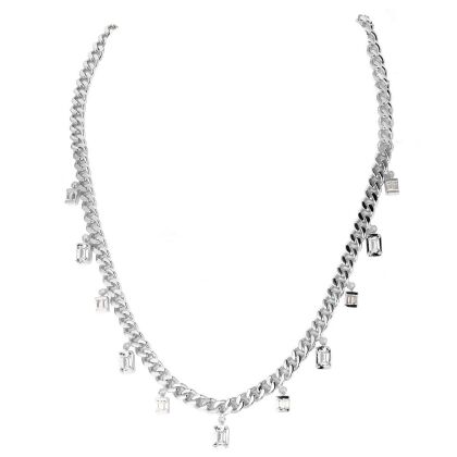 SERENA - Baguette Drop Link Necklace (SPECIAL)
