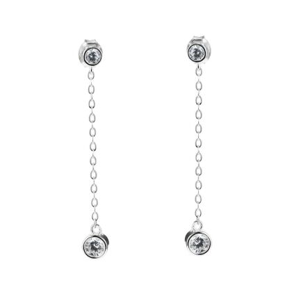 IRIS – Double Stone Drop Earrings