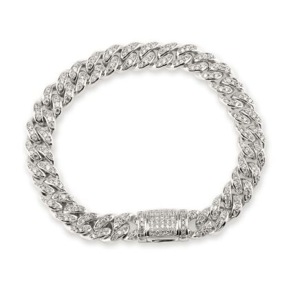 SELENA – Pave Cuban Link Bracelet