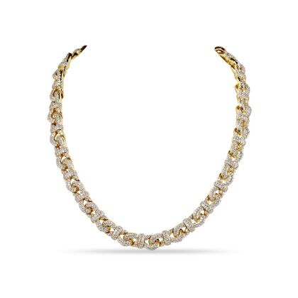 LO – Pavé Infinity Link Collar Necklace