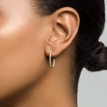 SOPHIE - Pave CZ Hoop Earrings