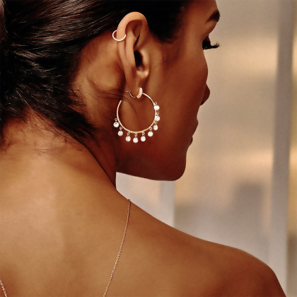 GEO - Mini Baguette Huggie Earrings