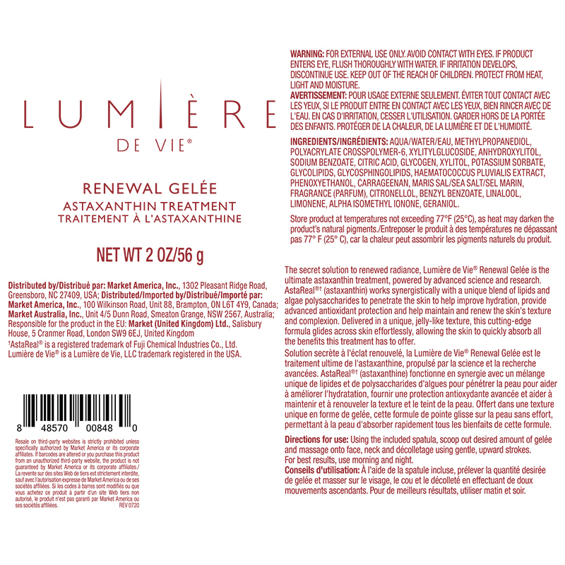 Lumière de Vie&reg; Renewal Gelée (Astaxanthin)