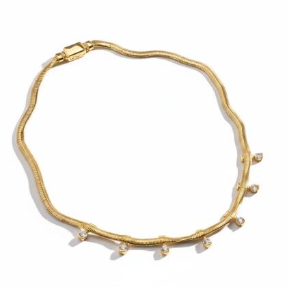 VIVIENNE- Snake Necklace with Pins