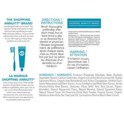 Shopping Annuity Brand Premium Natural Toothpaste