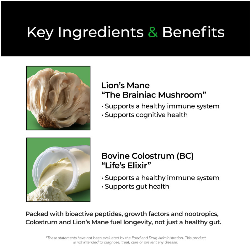 Prime&trade; Colostrum with Lion's Mane