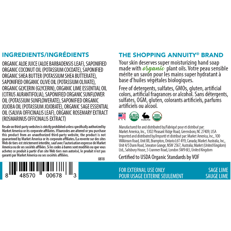 Shopping Annuity Brand Organic Foaming Hand Soap