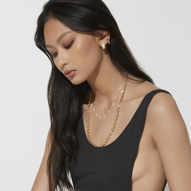 KOURTNEY - 相信十字綴飾項鍊