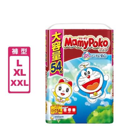 【滿意寶寶】境內版增量哆啦A夢輕巧褲 褲型尿布(L/XL/XXL)(108 片) 
