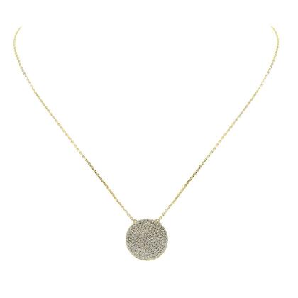 KAMILA - Pave Coin Pendant