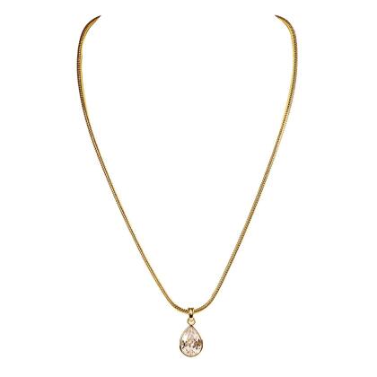 GEORGINA - Bezel Set Pear Necklace