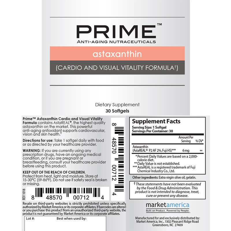 Prime&trade; Astaxanthin Cardio & Visual Vitality Formula