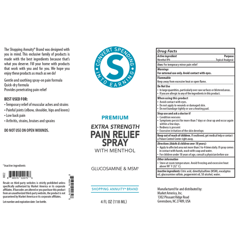 Shopping Annuity&trade; Brand Premium Extra Strength Pain Relief Spray
