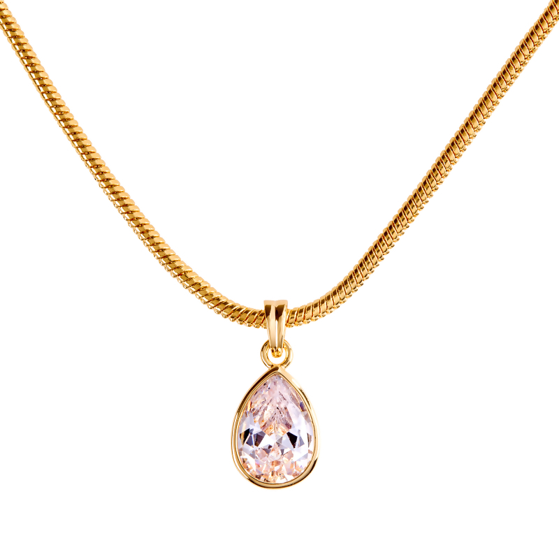 GEORGINA - Bezel Set Pear Necklace