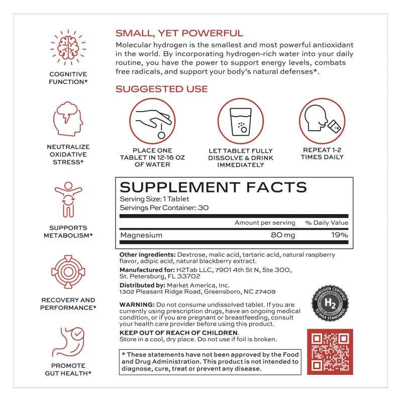 H2Tab Molecular Hydrogen Tablets