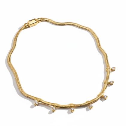VIVIENNE- Snake Necklace with Pins
