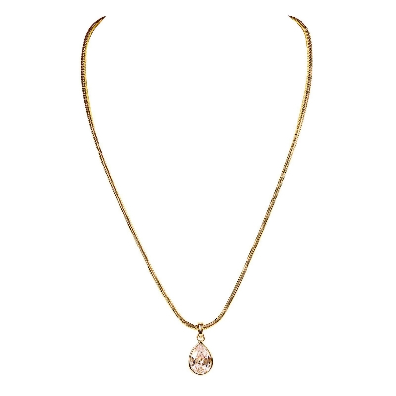 GEORGINA – Bezel Set Pear Necklace