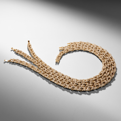 LO – Pavé Infinity Link Collar Necklace