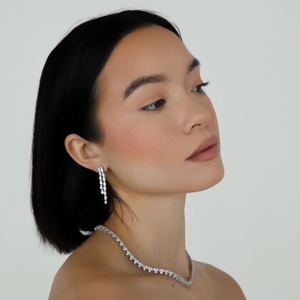 QUINN &ndash; Double Strand Earrings alternate image