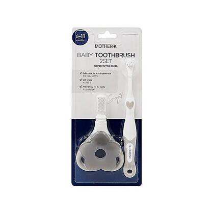  MOTHER-K FINGER TOOTHBRUSH 2 SET [3-6M] / TOOTHBRUSH 2 SET [6-18M] 