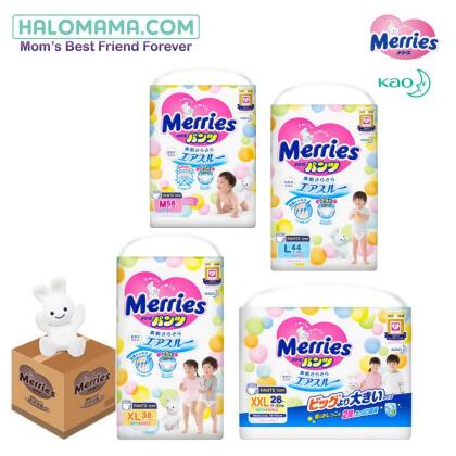  Merries Super Premium PANTS Size 1 Box 3PACK 