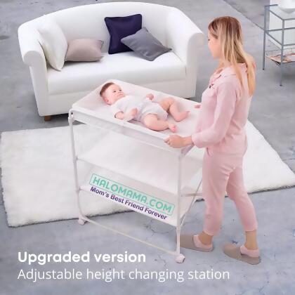  Baby Changing Table with Mat - Infant and Children Diaper Change & Bath Use 