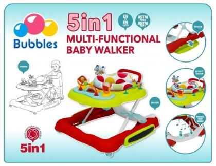  BUBBLES 5 IN 1 Baby walker 6m+ 