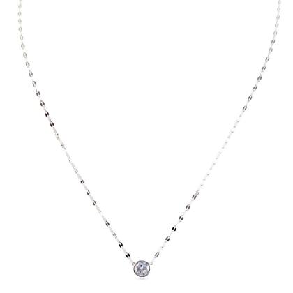 KATIE - Textured Solitaire Necklace 