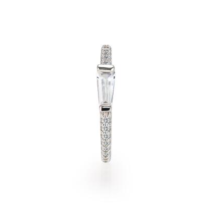 ZOE - Tapered Baguette Pave Ring 