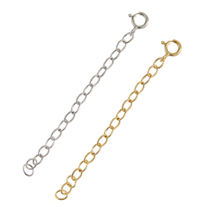 Closeup of separate 2" Layered Extenders in Silver and Gold