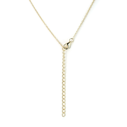 Closeup of necklace extenderin gold for Layered Heidi - Pave Stick Necklace