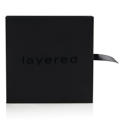 Layered Black gift box, top view